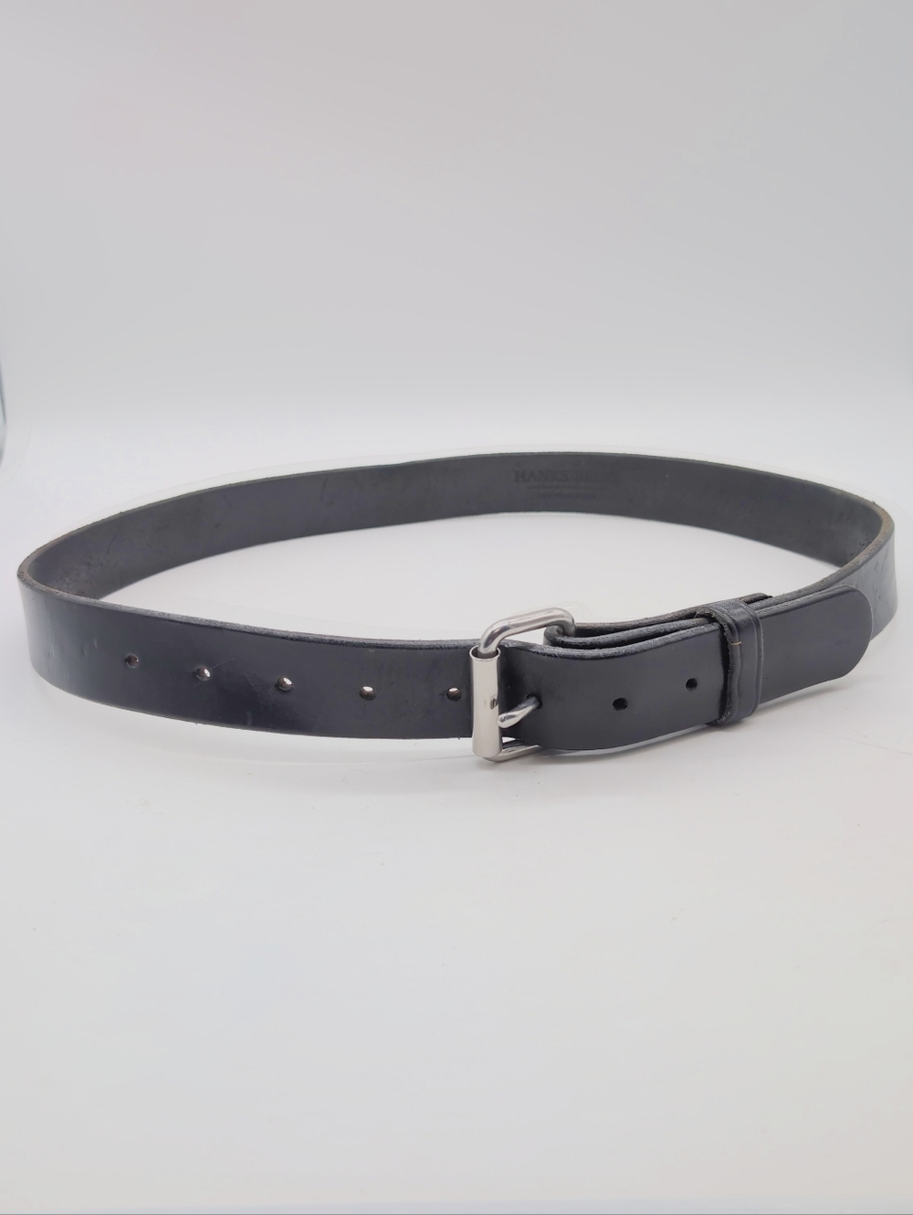 Hank's Belts 100 Year Sz 40 Classic Black Leather Men's Belt